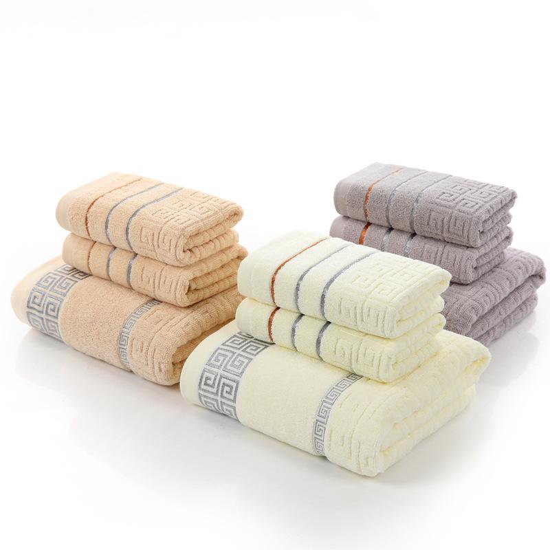 Ten thousand grid pure cotton towel solid color broken file is not easy to lose hair household absorbent face towel bath