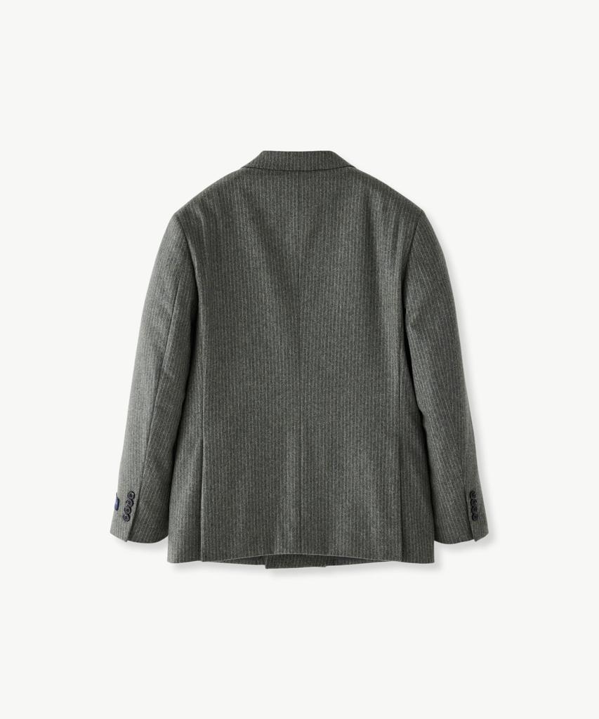 STCO Italy Marlane Striped Double-Breasted Jacket Khaki (Classic Fit)_Ssjwd94Dtk
