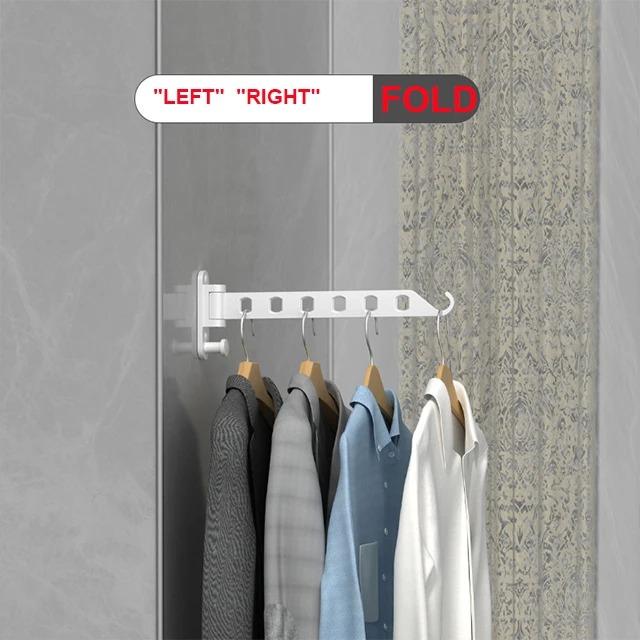 UNTIOR Retractable Cloth Drying Rack Collapsible Cloth Hanger Aluminum Wall Mount Indoor Space Saving Home Laundry Drying rack