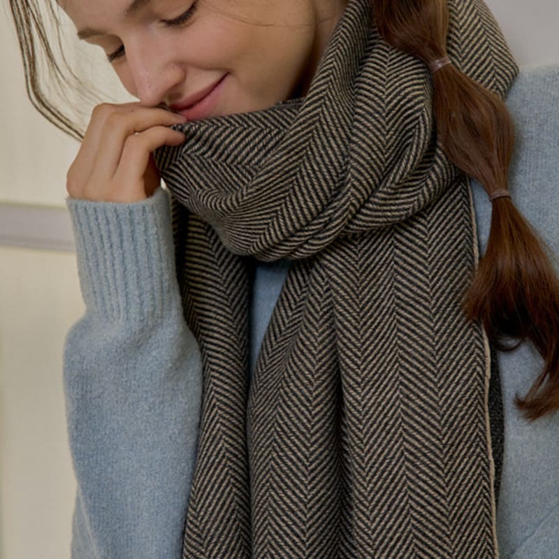 RaJu Herringbone Single Side Muffler_7 Color