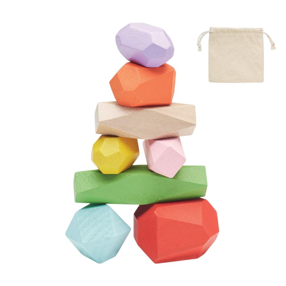 MidOcean Dolmen Wood Stacking Rocks (Pack of 8)