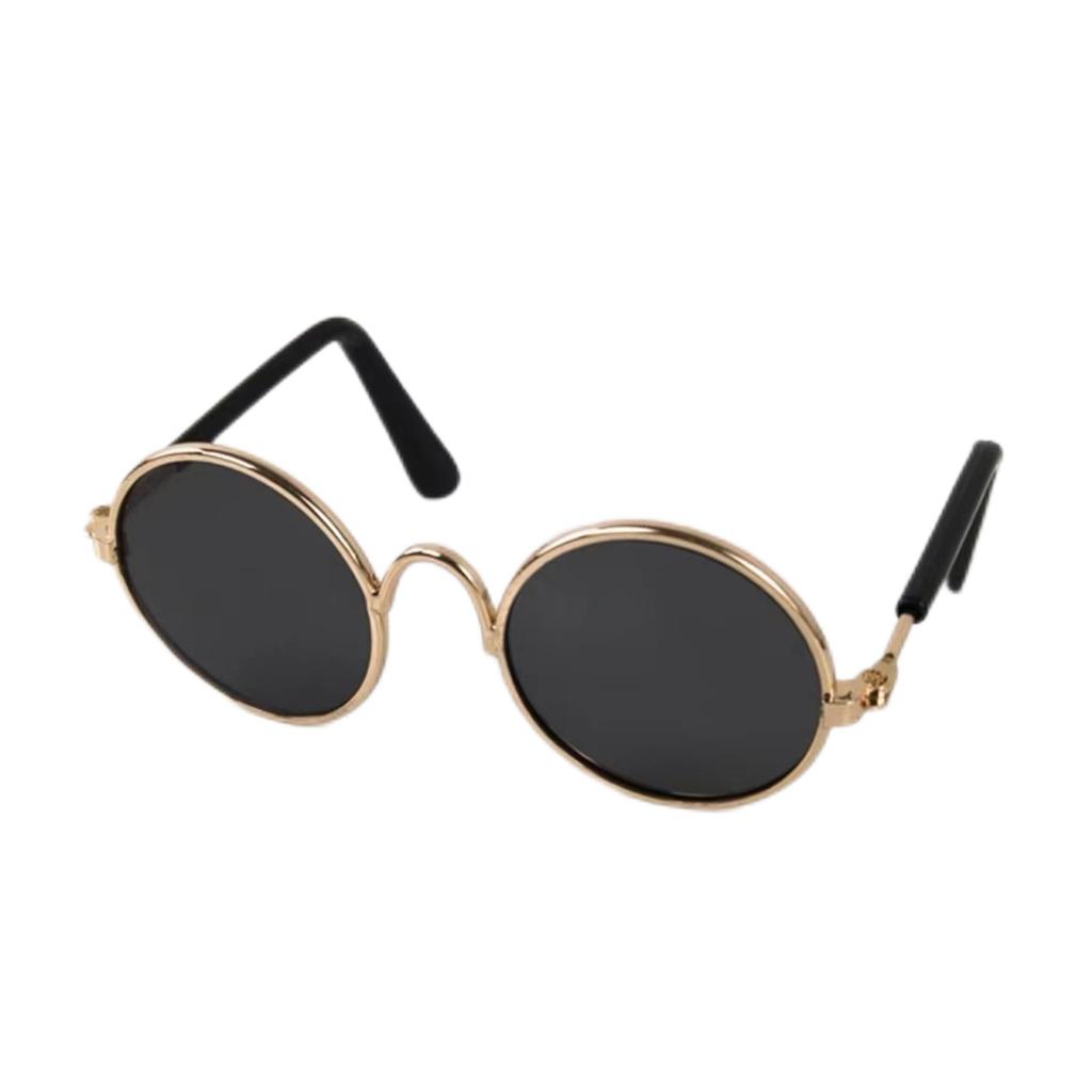 Fashion Dog Pet Glasses Creative Trend Photography Round Frame Small Sunglasses Retro Dog Sunglasses