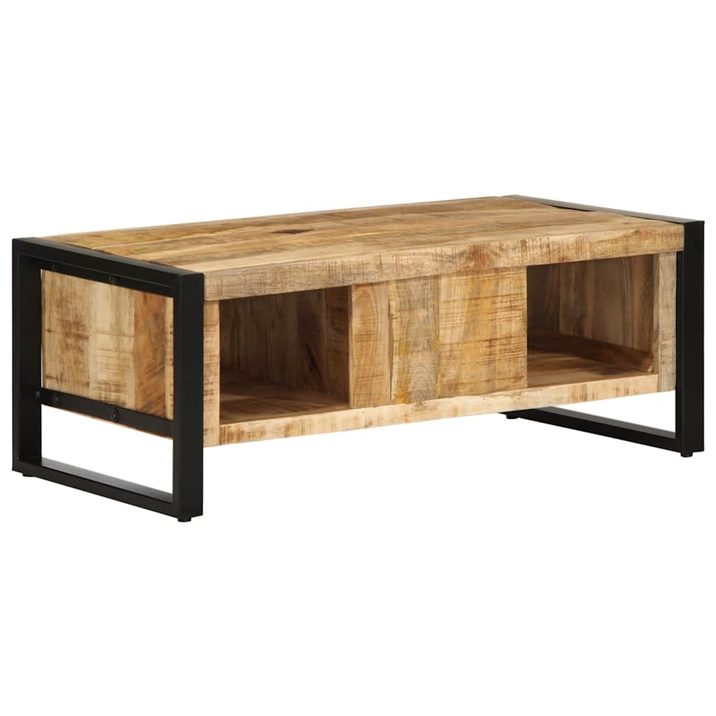 Coffee Table, 90x50x36 Cm, Rough Solid Mango Wood