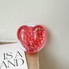 Solid Color Glitter Heart-Shaped Three-Dimensional Mobile Phone Airbag Bracket Magnetic Attraction Suitable For Magsafe Creative Ring