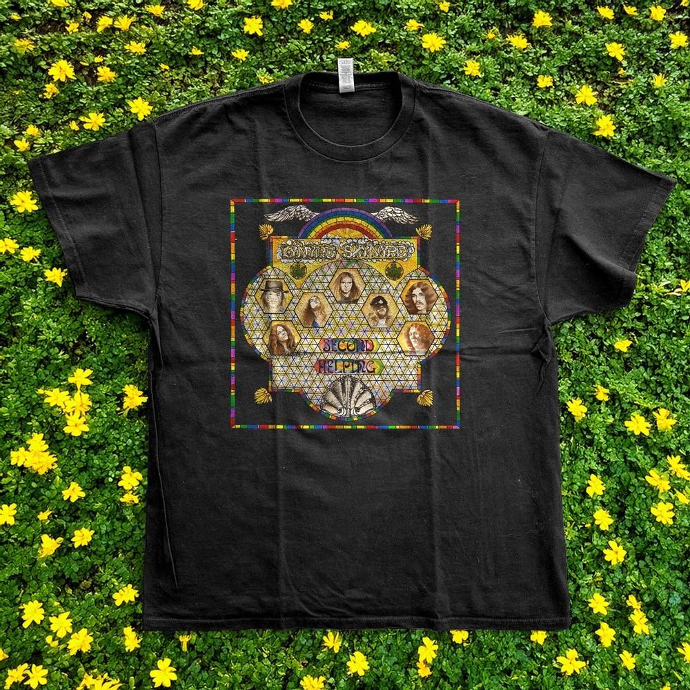Vintage Style Lynyrd Skynyrd Second Helping Black Unisex TShirt Size S5XL XXXL