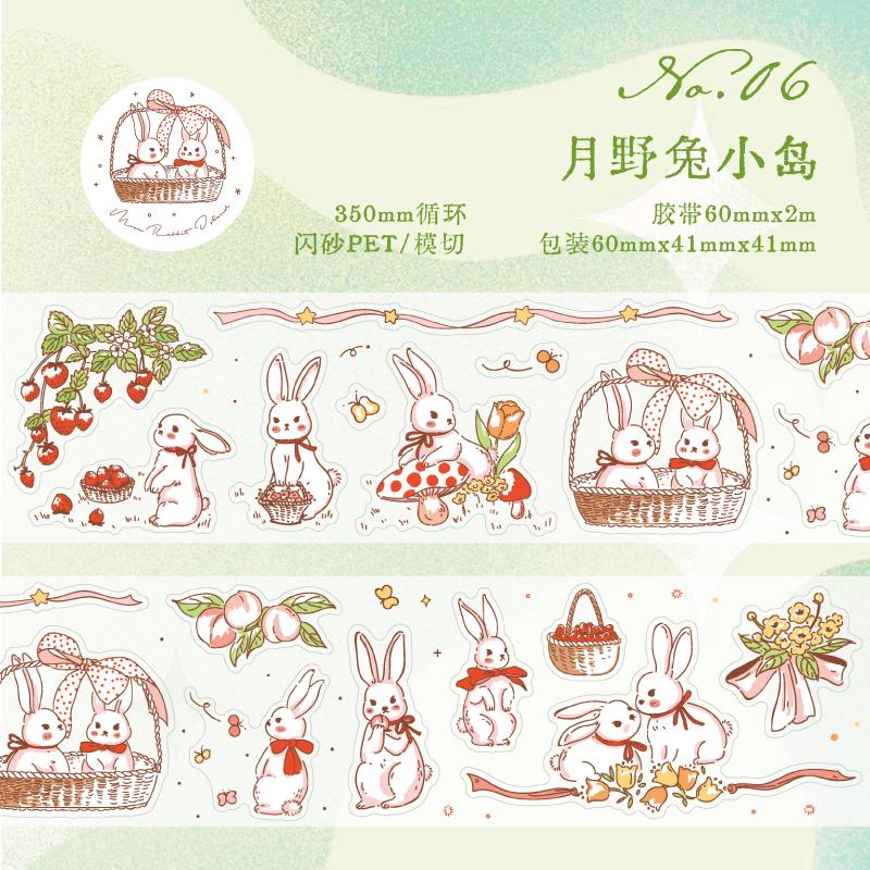 Journal GO 6x200cm Fairy Tale PET Tape Sticker DIY Scrapbooking Decor Album Collage Journalling Material Aesthetics Masking Tape