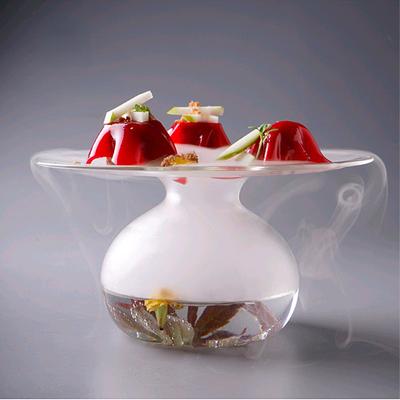 Kreatives UFO-Trockeneisglas, umweltfreundlich, gesundes Kochgeschirr, Luxus-Hotelgeschirr, Salatschüssel, Hohlgeschirr, molekularer Lebensmittelteller