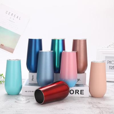 Champagne Glass Stainless Steel Red Wine Glass Beer Cup Vacuum Insulation Wine Cup Eggshell Cup