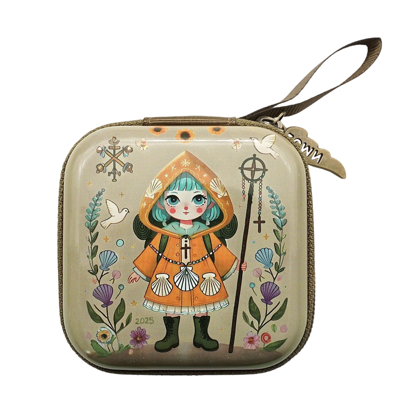 

Многоразовый пластиковый органайзер-пауч для бусин с мультяшным рисунком, чехол для религиозных аксессуаров для буддийского и католического использования E