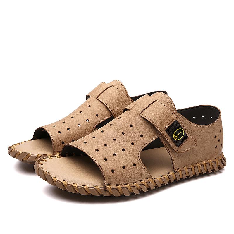 

Summer new men s casual large size sandals men s beach shoes cool slippers large size 46 hollow men s shoes 895 38