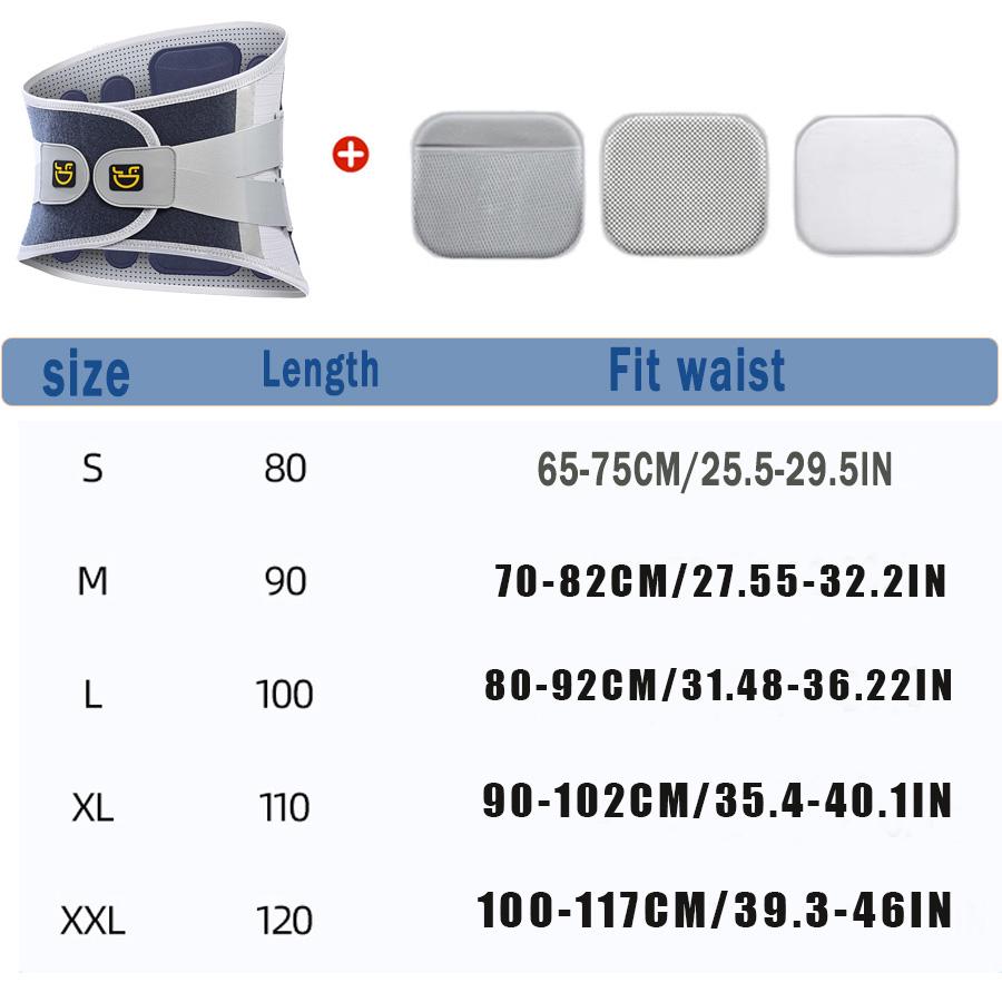 Rückenstütze zur Linderung von Schmerzen im unteren Rücken Verstellbar Männer Frauen Taille Lendenwirbelstütze Ischias Skoliose Bandscheibenvorfall