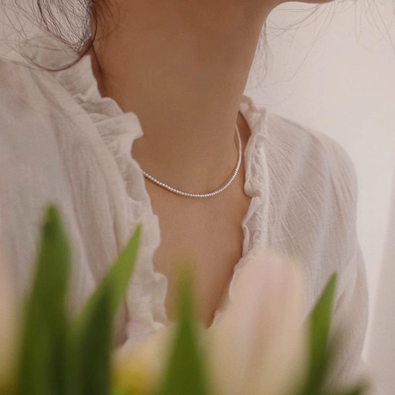 Pearl Necklace Women's Neck Chain Light Luxury Niche Design Year Collarbone Chain