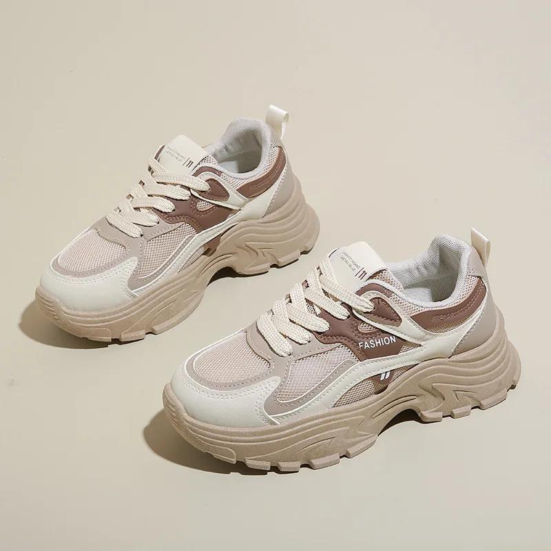 Women's Mesh Sneakers Fashionable Breathable All-match Tennis Shoes Women Outdoor Leisure Non-slip Designer Platform Shoes