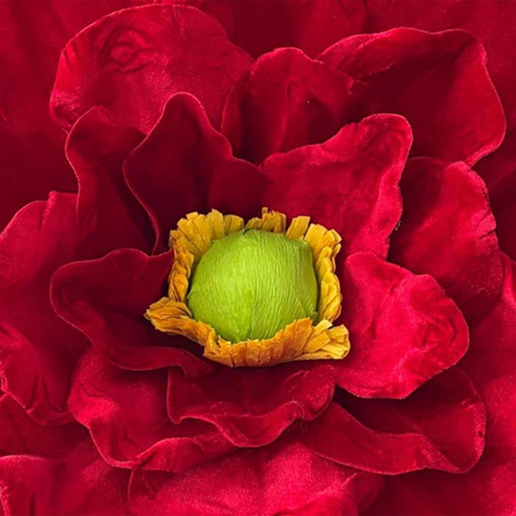 3D Fabric Floral Photography Accessory for Celebrations Red Wedding Decor