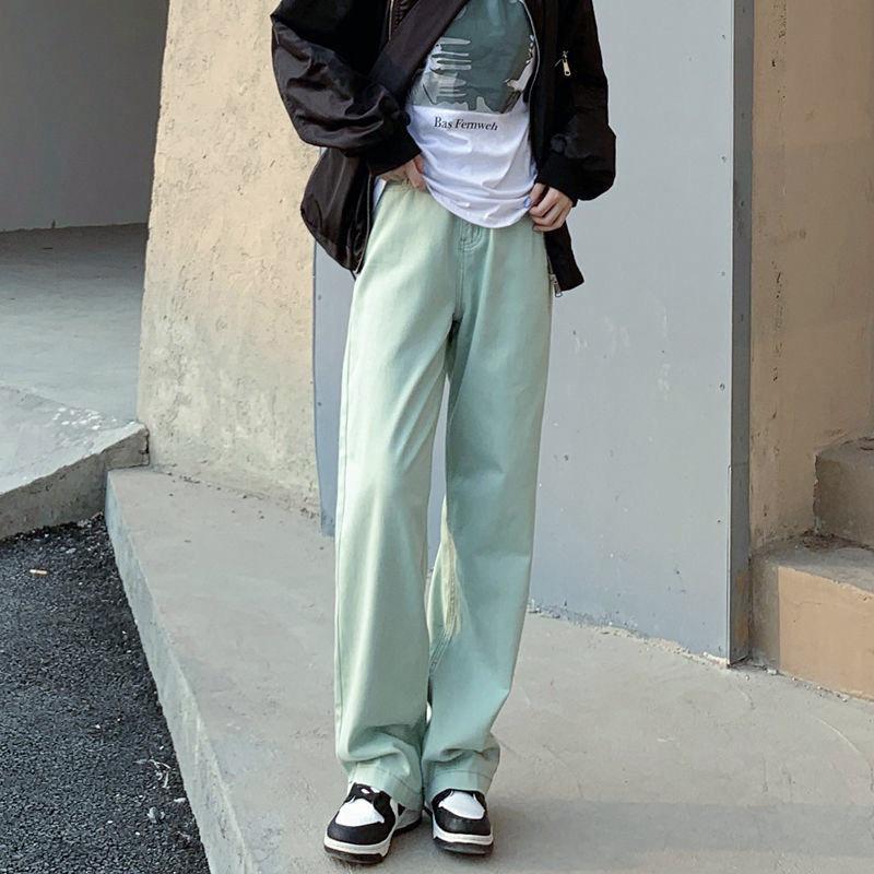 Women's High-Waist Wide-Leg Jeans - Autumn/Winter Casual Vibe