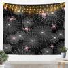 Spider Web Tapestry, HD Print with Red & Blue Web Pattern & Black Spider, Wall Decor for Bedroom, Cool Bohemian Style