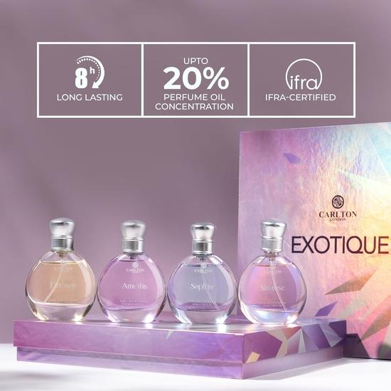 Carlton London Exotique Gift Set Of 4 Premium Perfume Liquid- 30Ml Each I Orange, Cedar, Honey And Rose Fragrance I Luxury Edp Perfume