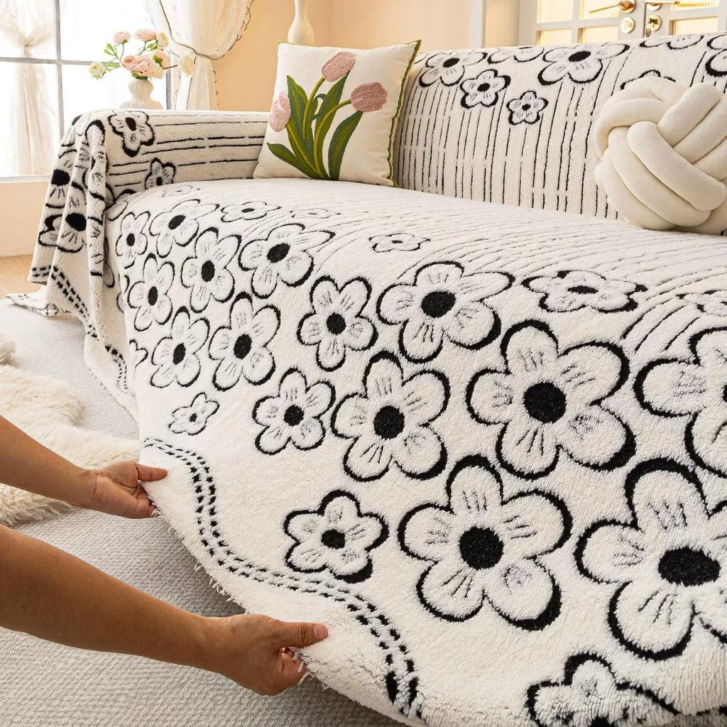 New Anti-cat Scratch Autumn and Winter Thickened Full Blanket Fashion All-match Living Room Sofa Cover Plush Sofa Towel