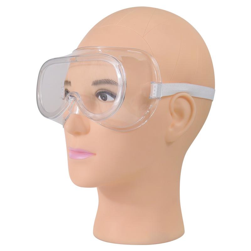 Protective goggles with four lenses, anti-wind, anti-sand, anti-splash, suitable for grinding, mowing, and laboratory labor protection Transparent