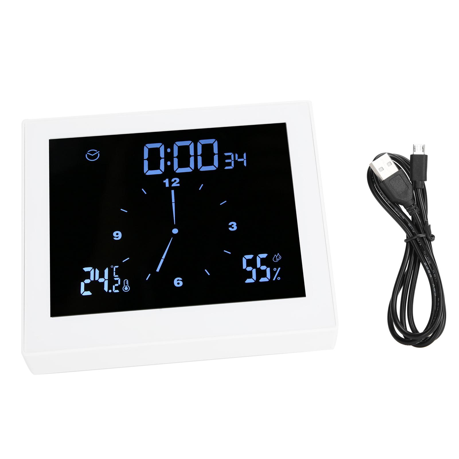 

TS-WP10 Shower Clock Innovative Timer Waterproof Thermometer Hygrometer Bathroom Supply(White )