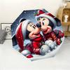 1pc Umbrella Featuring a Mickey And Minnie Christmas Theme, a Fully Automatic Umbrella Suitable for All Occasions, a Portable
