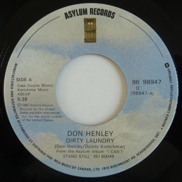 

7-дюймовая пластинка DON HENLEY Dirty Laundry 9698947 Asylum Records 1982 Канада Рок Б/у
