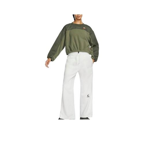 

Nike letter logo print fleece-lined casual crewneck sweatshirt for women green EU XS зелений