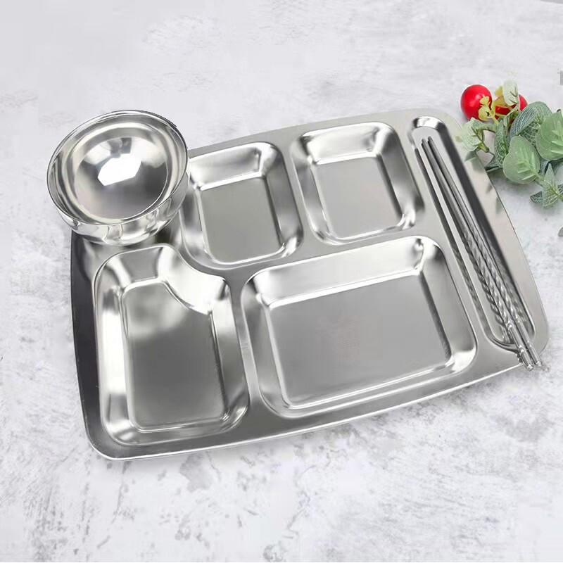 XIANDUN 304 Stainless Steel Divided Tableware Set