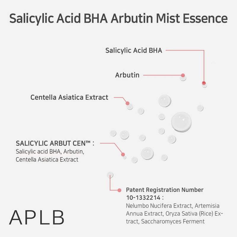 APLB Salicylic Acid BHA Arbutin Mist Essence