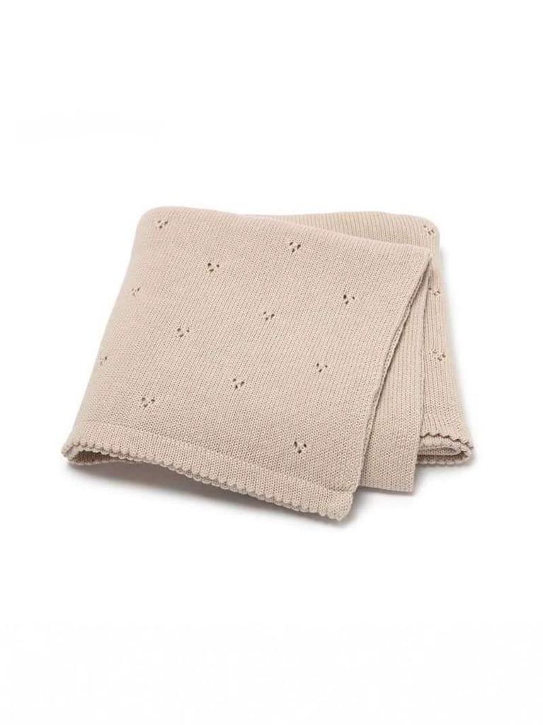 Breathable Pure Cotton Knit Baby Swaddle Blanket for Newborns