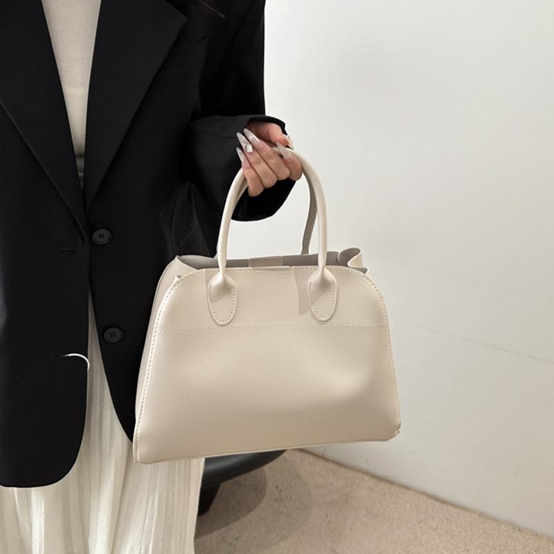 Red Color Large Size Women Handbags Retro Pure Color Shoulder Shopper Tote Bag Luxury Designer Handbags
