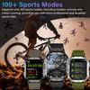 Outdoor-Sport Smartwatch 2,01 Zoll HD-Bildschirm LED-Taschenlampe Bluetooth Sprech-Smartwatch für Männer Frauen Weihnachtsgeschenke