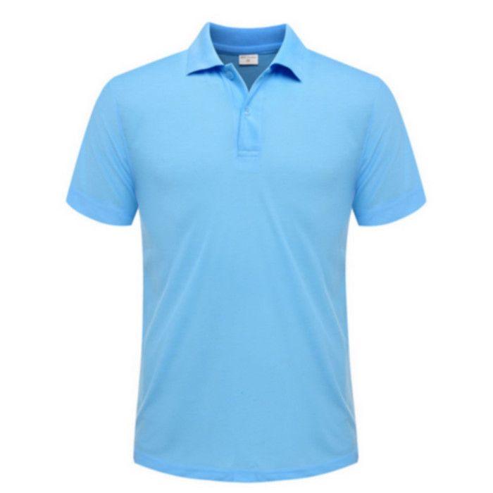 Men's Short-sleeved Polo Shirt ( Set of 3 ) Navy Blue – Sky Blue – Red