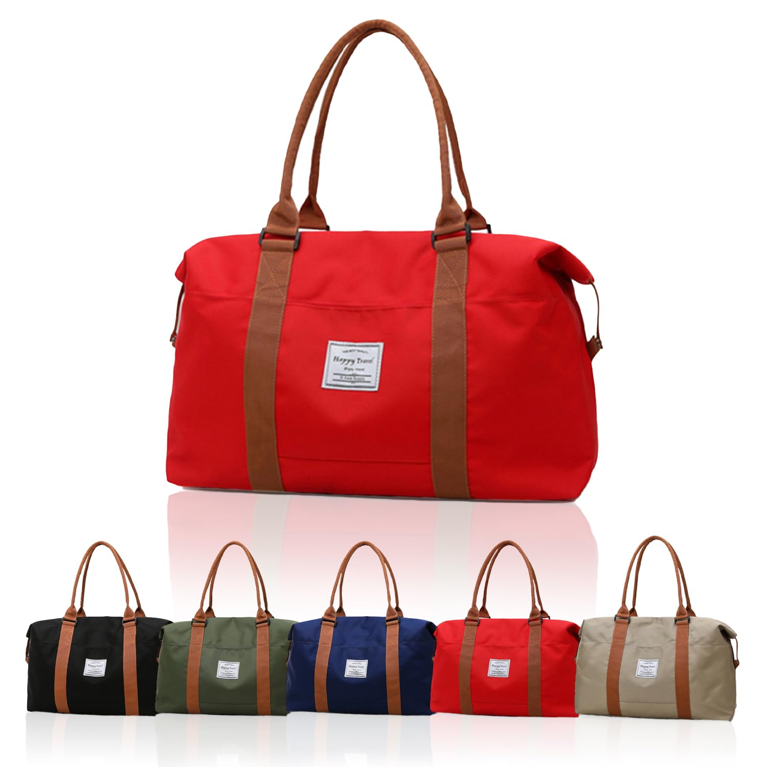 

Boston Large 1 2 Travel Travel [Unibays] Bag, Capacity, Lightweight, Travel, Carry-on, Night, Nights, Bag, Gym, Camping, (L, Red)