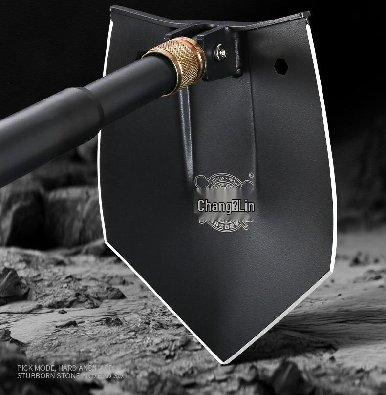 Changlin Telescopic Manganese Steel Engineer's Shovel with Extension Rod - Large for Forest Fire Fighting & Vehicle Mounting Outdoor