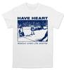 HAVE HEART BOSTON DIVES TEE Cotton White Shirt Unisex Full Sizes Unisex T-Shirt