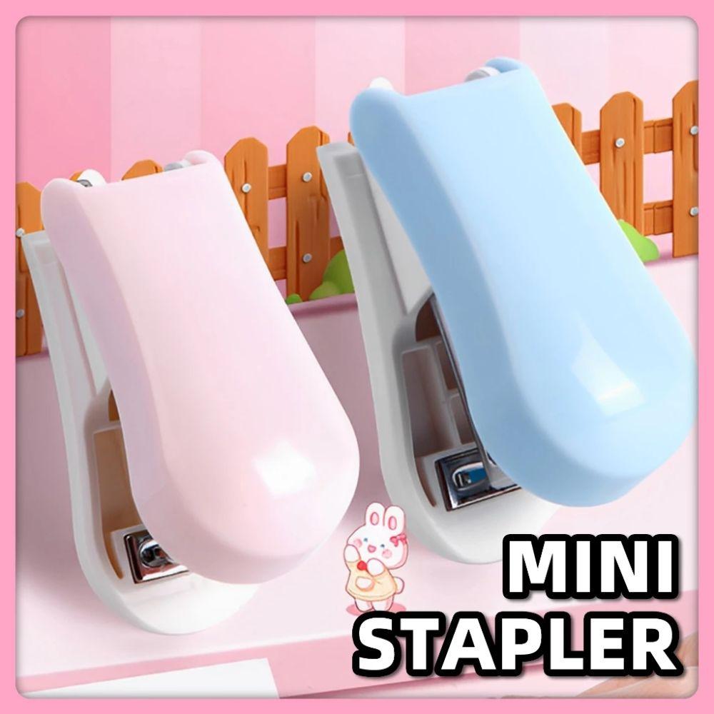 Macaron Color Mini Stapler Cartoon Design Test Paper Stapler Cute Bookbinding Machine  School Use
