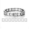 Edelstahl Armband Anhänger Klassische Italienische Kettenglieder für Männer Frauen Armband Bangle Schmuck Geschenke Pulseras De Mujer