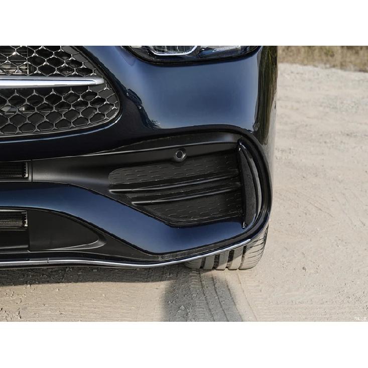 For Mercedes-Benz C-Class W206 C180 C200 C300   Car Accessories ABS Chrome Front Fog Light Lamp Cover Trim Molding Bezel