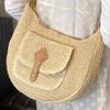 Casual Large-capacity Seaside Beach Vacation Straw Bag Women's All-matching Cross-body Knitted Shoulder