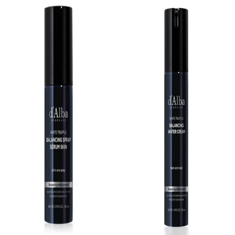 d'Alba Mans White Truffle Balancing Spray Serum Skin 80ml+Water Cream 50ml