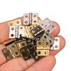 Mini Butt Hinges with Screws Bronze Golden Silver Small Hinges Wooden Box Jewelry Box Hinges for DIY Crafts Making Accessories