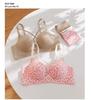 5cm Thickened Wire-free Leopard Print Bra for Enhanced Display and Comfort