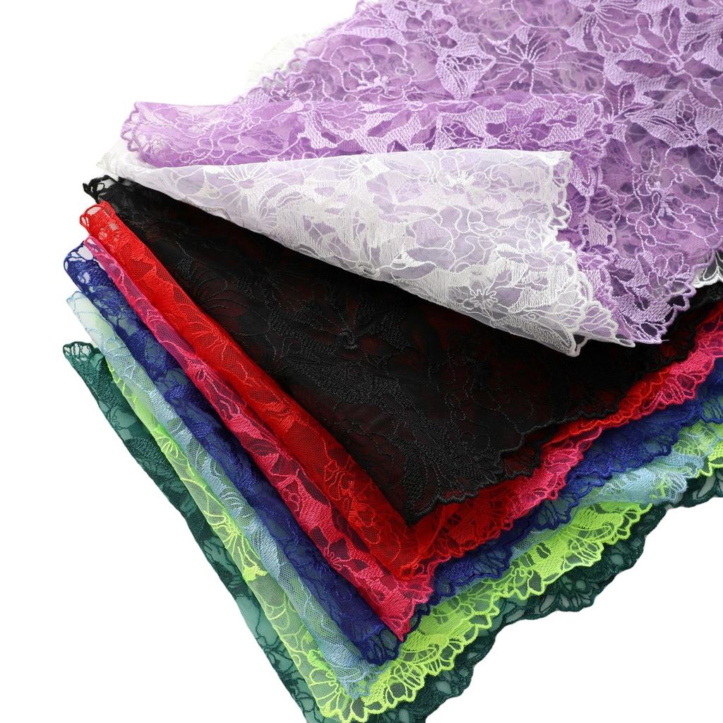 1/3 de yard de fil de polyester pressé pour fond de dentelle, idéal pour la broderie florale à faire soi-même, accessoires en dentelle, rideaux, coussins de canapé et décoration.