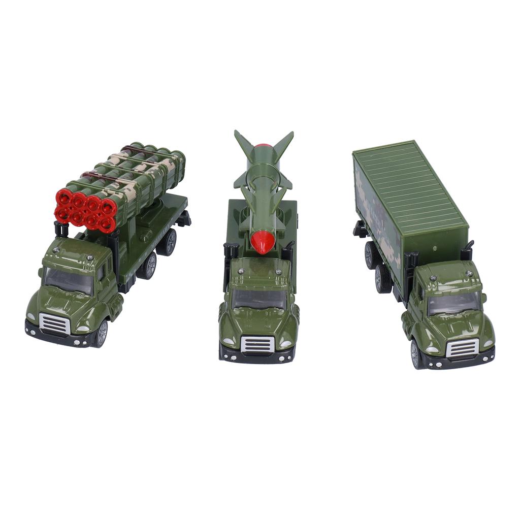 3er-Pack 1:50 Diecast Militärspielzeugfahrzeuge Legierungsmetall Armeespielzeug Modell für Kinder Jungen Kleinkinder Ziehen
