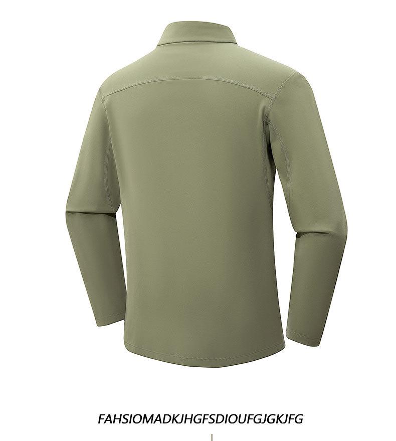 Bird House Style Men's Autumn/Winter Long Sleeve Round Neck Half-Zip Sweatshirt, Elastic and Warm for Outdoor Sports
