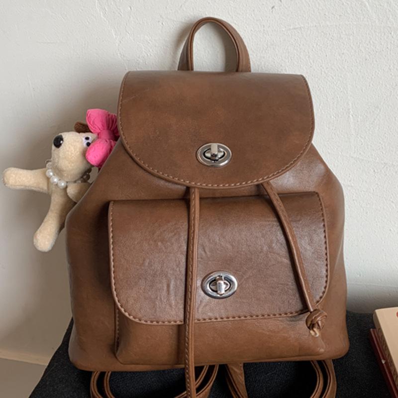 Retro Backpack Large Capacity Bag Fashionable Backpack Outdoor Commuter Bag Going Out Travel Small Bag