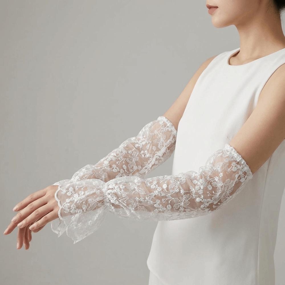 Hollow Sun Protection Cover Elastic Sunscreen Arm Sleeve Breathable Ice Silk Sleeves Girl