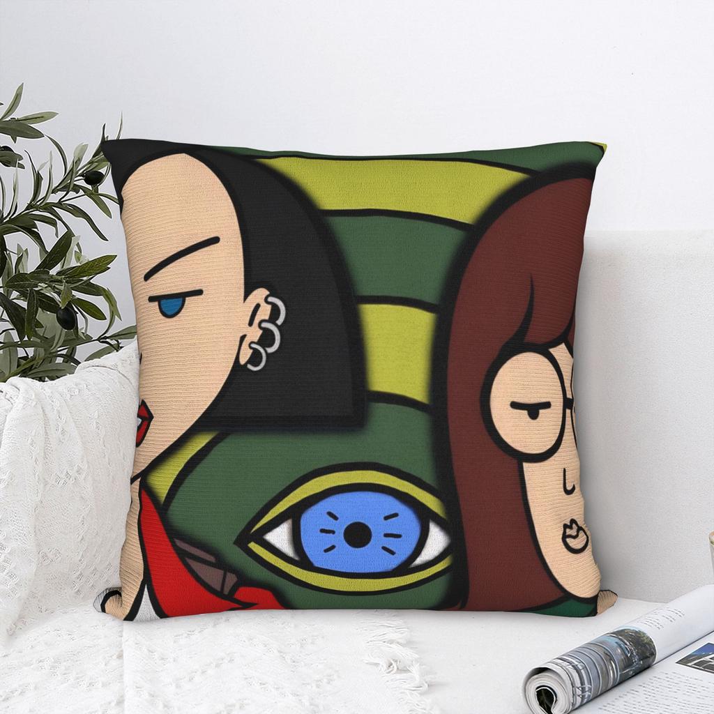 Darias Cartoon Pillowcase Polyester Cushion Cover Decor Jane Lane Throw Pillow Case Cover Home Square 40*40cm