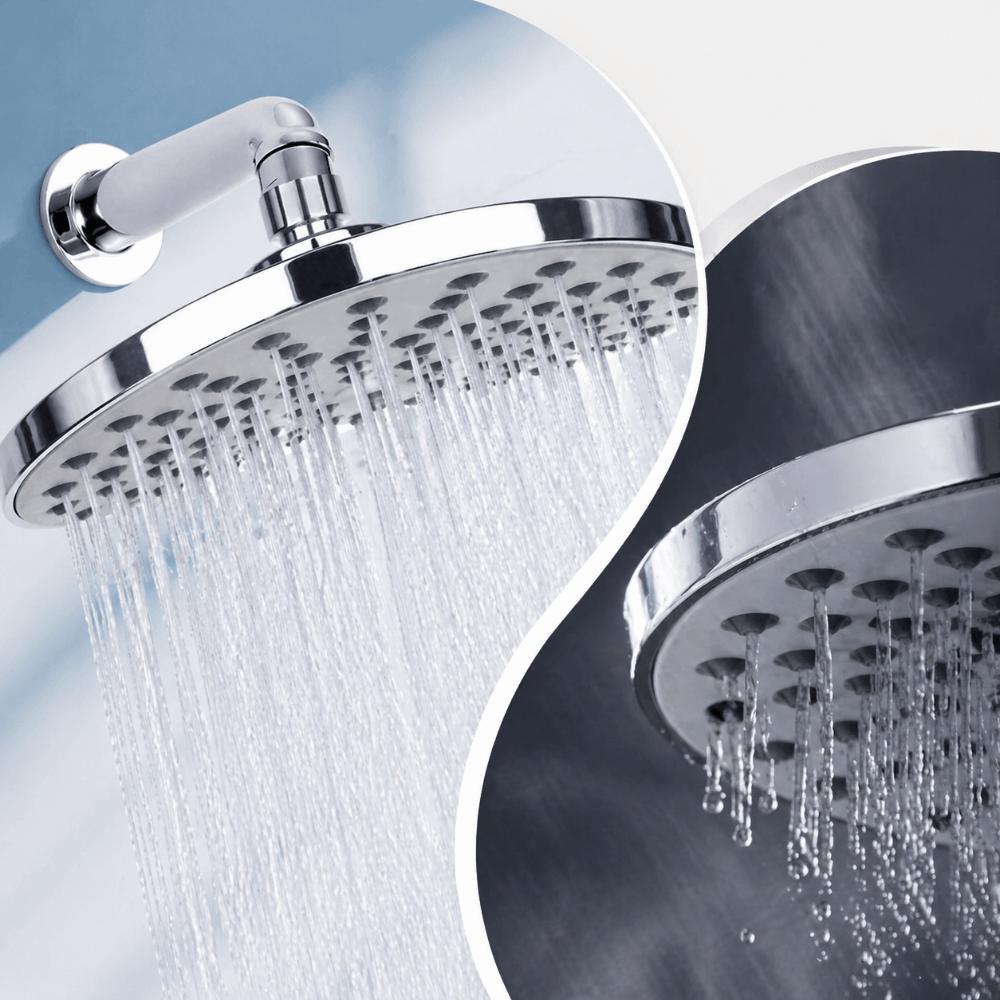 Premium Material Round Shower Head Chrome Plated Finish Concealed Mount Showerhead Home Bathroom
